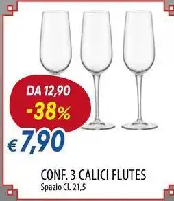Galassia Excelsa conf. 3 calici flutes offerta