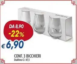 Galassia Excelsa conf. 3 bicchieri offerta