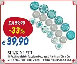 Galassia Excelsa servizio piatti offerta