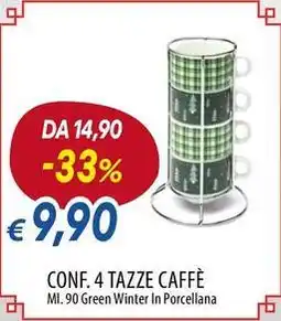 Galassia Excelsa conf. 4 tazze caffè offerta