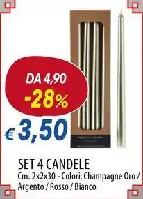 Galassia Set 4 candele offerta