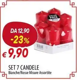 Galassia Set 7 candele offerta