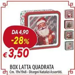 Galassia Box latta quadrata offerta