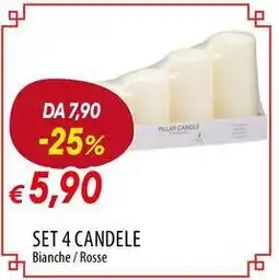 Galassia Set 4 candele offerta