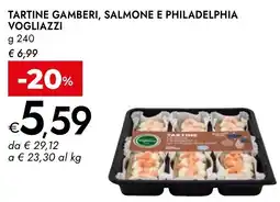 Bennet Tartine gamberi, salmone e philadelphia VOGLIAZZI offerta
