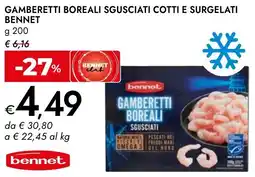 Bennet Gamberetti boreali sgusciati cotti e surgelati BENNET offerta