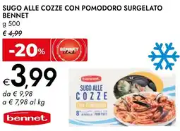 Bennet Sugo alle cozze con pomodoro surgelato BENNET offerta
