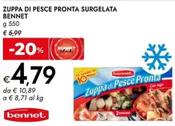 Bennet Zuppa di pesce pronta surgelata BENNET offerta