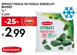 Bennet Spinaci foglia su foglia surgelati BENNET offerta