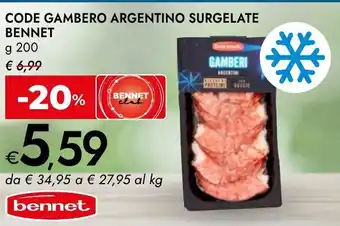 Bennet Code gambero argentino surgelate BENNET offerta