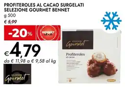 Bennet Profiteroles al cacao surgelati selezione gourmet BENNET offerta