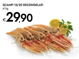 Bennet Scampi 15/20 decongelati offerta