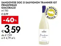 Bennet Sangiovese doc o sauvignon traminer igt primofermo GIACOBAZZI offerta