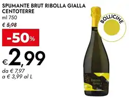 Bennet Spumante brut ribolla gialla CENTOTERRE offerta