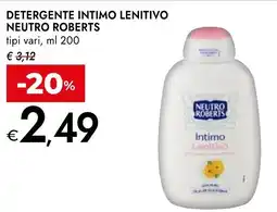 Bennet Detergente intimo lenitivo NEUTRO ROBERTS offerta