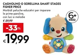 Bennet Cagnolino o sorellina smart stages FISHER PRICE offerta