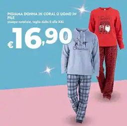 Bennet Pigiama donna in coral o uomo in PILE offerta