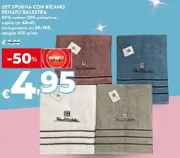Bennet Set spugna con ricamo RENATO BALESTRA offerta