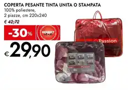 Bennet Coperta pesante tinta unita o stampata offerta