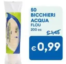 MD Discount 50 bicchieri acqua FLOU offerta