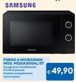 MD Discount SAMSUNG FORNO A MICROONDE MOD. MS20A3010AL/ET offerta