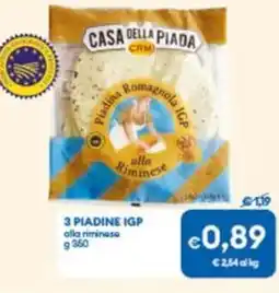 MD Discount 3 piadine igp CASA DELLA PIADA offerta