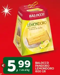 Extra Supermercati Balocco pandoro lemondoro offerta