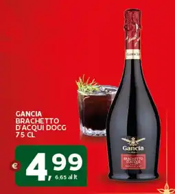 Extra Supermercati Gancia brachetto d'acqui docg offerta