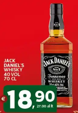 Extra Supermercati JACK DANIELS whisky 40 vol offerta