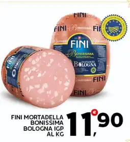 Extra Supermercati Fini mortadella bonissima bologna IGP offerta