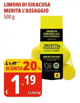 Tigros Limoni di siracusa merita l'assaggio offerta