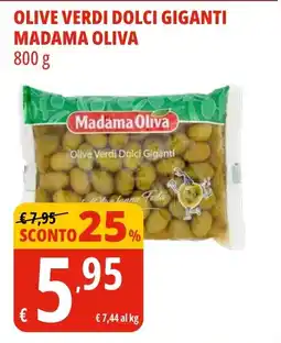 Tigros Olive verdi dolci giganti MADAMA OLIVA offerta