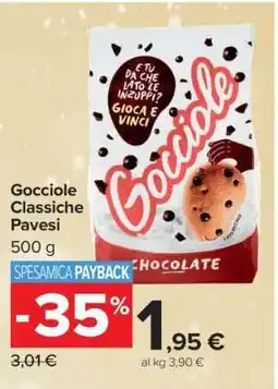 Carrefour Gocciole Classiche Pavesi offerta