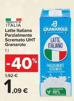 Carrefour Latte Italiano Parzialmente Scremato UHT Granarolo offerta
