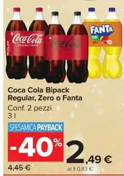 Carrefour Coca Cola Bipack Regular, Zero o Fanta offerta