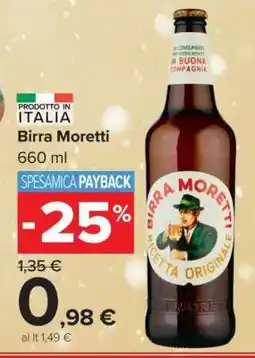 Carrefour BIRRA MORETTI offerta