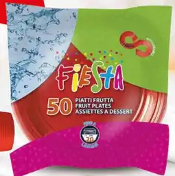 Extra Supermercati Aristea piatto rosso dessert riutilizzabili x 50 offerta