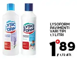 Extra Supermercati Lysoform pavimenti offerta