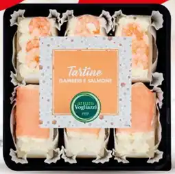 Extra Supermercati Vogliazzi tartine gamberi e salmone offerta