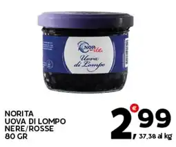 Extra Supermercati Norita uova di lompo nere/rosse offerta