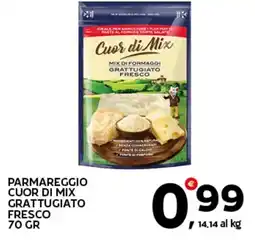 Extra Supermercati Parmareggio cuor di mix grattugiato fresco offerta