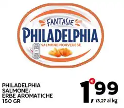 Extra Supermercati Philadelphia salmone/ erbe aromatiche offerta