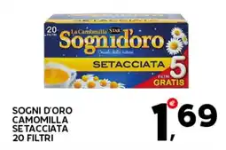 Extra Supermercati Sogni d'oro camomilla setacciata 20 filtri offerta