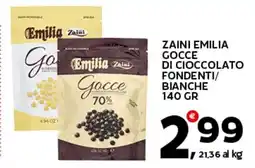 Extra Supermercati Zaini emilia gocce di cioccolato fondenti/ bianche offerta