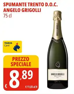 Tigros Spumante trento d.o.c. ANGELO GRIGOLLI offerta