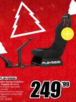 MediaWorld Playseat Sedia Racing Evolution + Tappeto da terra offerta