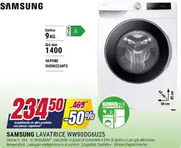 Trony SAMSUNG LAVATRICE WW90DG6U25 offerta