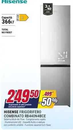 Trony HISENSE FRIGORIFERO COMBINATO RB440N4BCE offerta