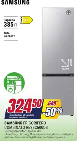 Trony SAMSUNG FRIGORIFERO COMBINATO RB38C600DS offerta