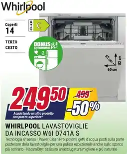 Trony WHIRLPOOL LAVASTOVIGLIE DA INCASSO W61 D741A S offerta